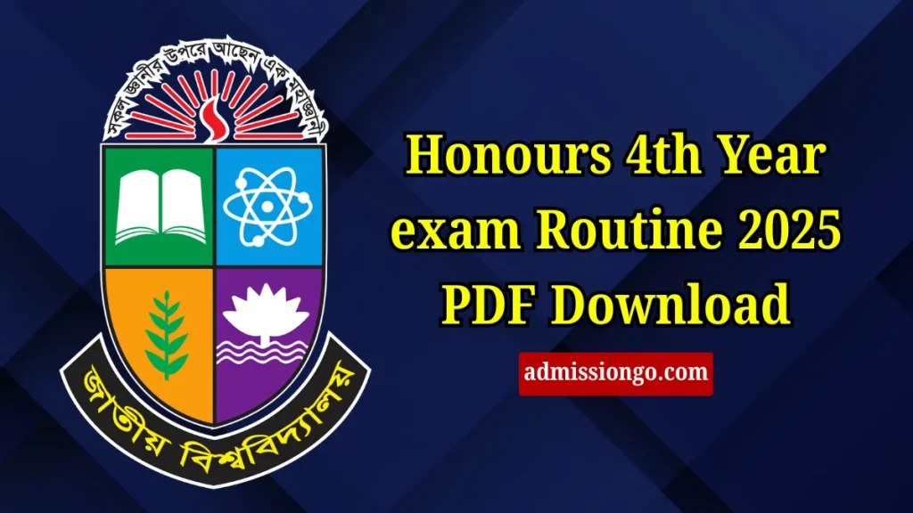 Honours 4th Year exam Routine 2025 PDF Download