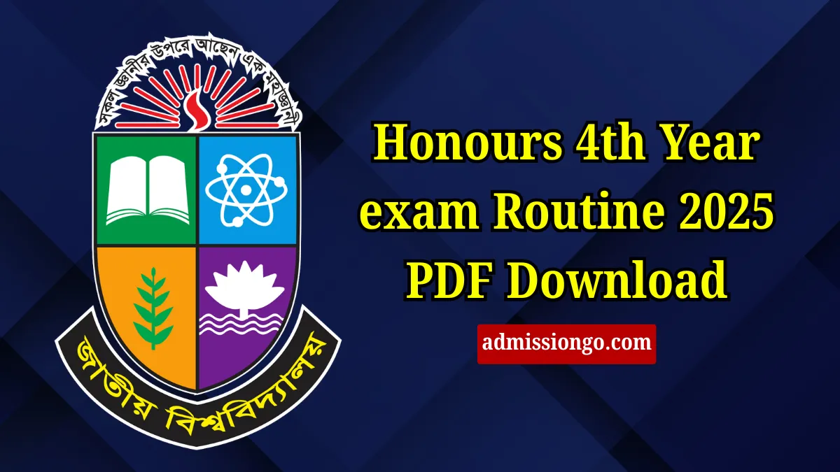 Honours 4th Year exam Routine 2025 PDF Download